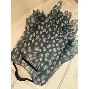 Billabong women’s medium blouse blue floral